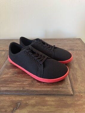 Feelgrounds Original Mesh barefoot sneaker shoes black red lightweight women 7.5